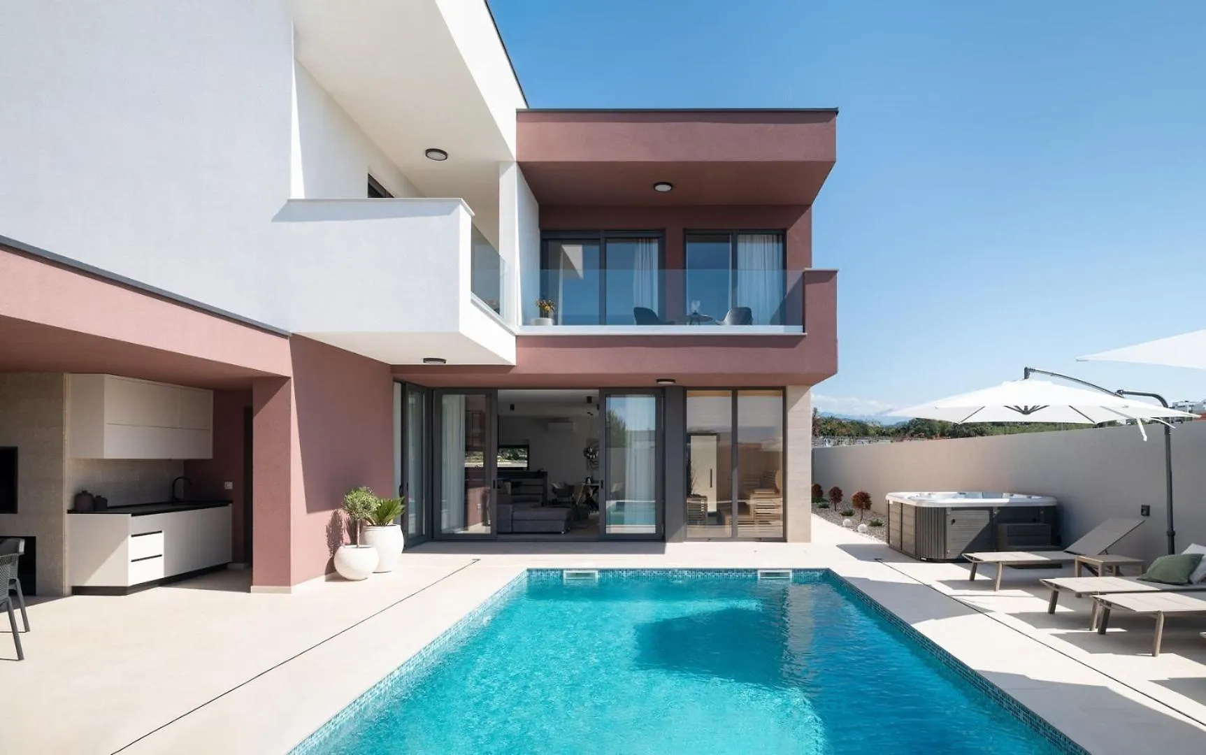 New Villa 55 - Vrsi Heated Pool Jacuzzi Sauna